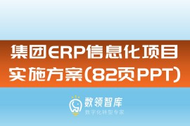 集团ERP信息化项目实施方案（82页PPT）