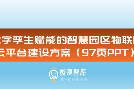 数字孪生赋能的智慧园区物联网云平台建设方案（97页PPT）