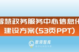 智慧政务服务中心信息化建设方案（53页PPT）